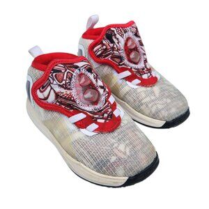 Nike LeBron 19 TD Sketch DD0417-101 White Black Red Toddler Size 9C